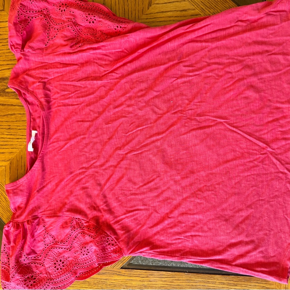 Maurices Pink Cap Sleeve Blouse